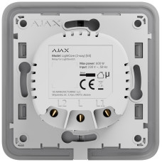 Ajax Реле одноклавішний вимикач прохідного типу LightCore 2-way for LightSwitch Jeweler, бездротовий (000029719)
