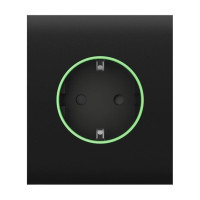 Ajax Центральна панель для вбудованої розетки CenterCover for Outlet smart, Jeweler, бездротова, чорний (000038778)