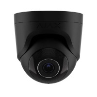 Ajax IP-Камера дротова TurretCam, 5мп, 4мм, Poe, True WDR, IP 65, ІЧ 35м, аудіо, кут огляду 75°до 85°, купольна, чорна (000039311)