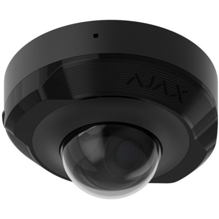 Ajax IP-Камера дротова DomeCam Mini, 8мп, 4мм, Poe, True WDR, IP 65, ІЧ 30м, аудіо, кут огляду 75°до 85°, міні купольна, чорна (000039330)