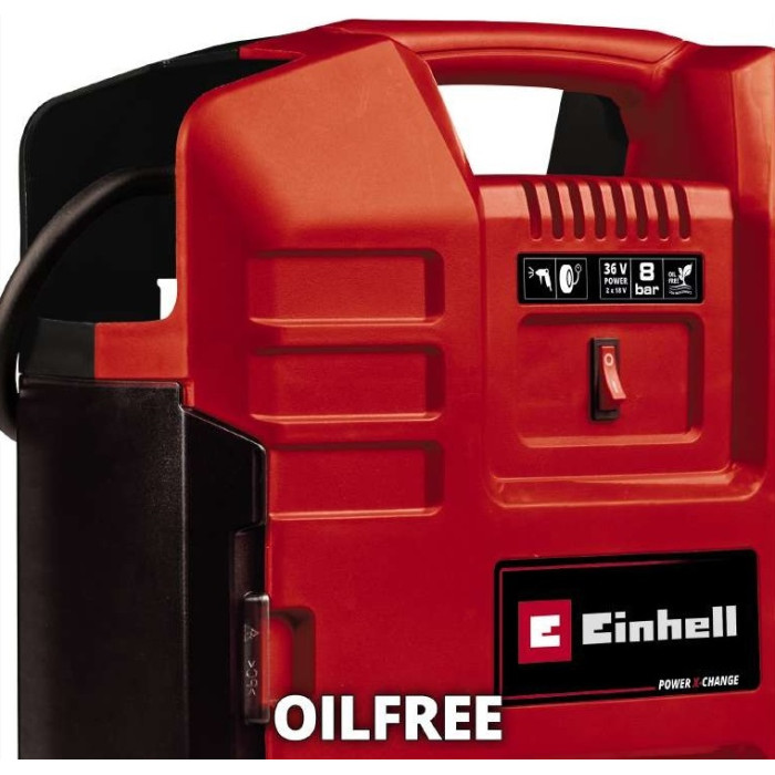 Акумуляторний компресор Einhell TE-AC 36/8 Li OF Set-Solo, без акб (4020440)