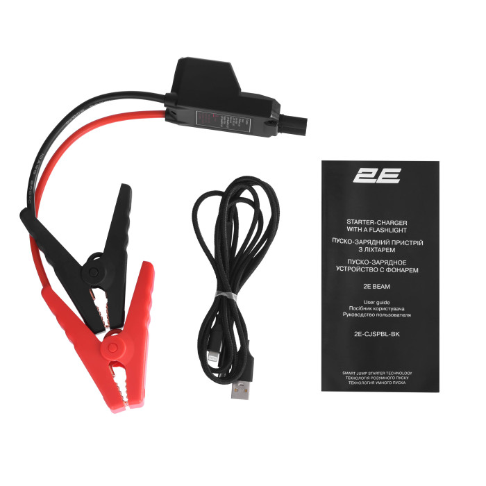 2E Пуско-зарядний пристрій Beam з ліхтарем, 8000 mAh, 1xUSB/3 A (2E-CJSPBL-BK)