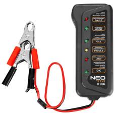 Neo Tools Тестер акумулятора 12В, 2 затискачі типу «крокодил» (11-986)