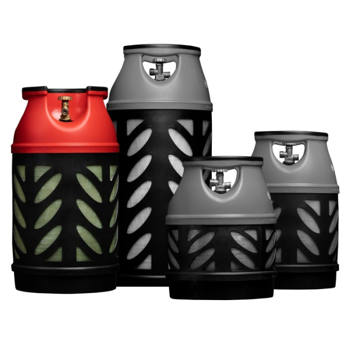 Hexagon Ragasco Балон газовий композитний Gutgas CR-24.5, 24.5л, пропан/бутан 10кг/12кг, 30бар, вентиль KLF, 5.3кг (GHCL2422)