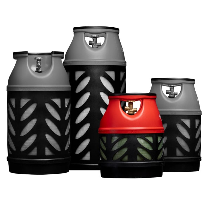Hexagon Ragasco Балон газовий композитний Gutgas CR-12.5, 12.5л, пропан/бутан 5кг/6кг, 30бар, вентиль KLF, 3.7кг (GHCL1222)