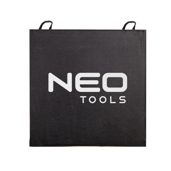 Neo Tools Портативний зарядний пристрій сонячна панель, 120Вт, регулятор напруги, USB-C та 2xUSB, 1316x762x15мм, IP64, кабель 5м, затискачі 