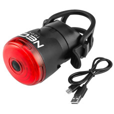 Neo Tools Ліхтар велосипедний задній, 30 люмен, 0.5Вт, USB, 400 мАг, 6 функцій освітлення, функція STOP, IPX6 (91-003)