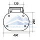 Сидение для душа откидное 290х400мм