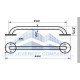 Поручень прямой для людей с инвалидностью, Ø 32м – 600м
