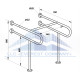 Поручень инвалидный для мойки усиленный "стена-пол", Ø 32м - 700x600x900м