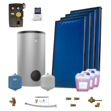 Комплектний пакет ENSOL для приготування гарячої води на 4-6 осіб із 4 панелей з баком 400л.