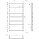 Полотенцесушитель Fancy Электрический 100x53x3 (GA-2905)