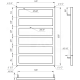 Сушилка для полотенец Jazi Электрическая 120x53x3