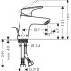 Змішувач одинважільний для умивальника Hansgrohe Logis 70 (71070000)