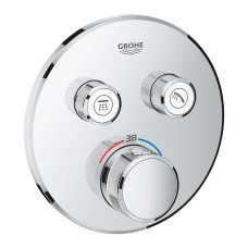 Термостат для ванни скрытого монтажа Grohe Grohtherm SmartControl, наружна частина, хром