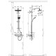 Душова система з термостатом для настінного монтажуHansgrohe Croma Select 280 Air 1jet Showerpipe (27630000)