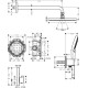 Душевая система Hansgrohe Raindance S 240 с термостатом PowderRain (27951000)