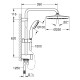 QuickFix Vitalio Start System 250 Душова система Flex настінного монтажу (266802430) GROHE