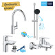 Набор миксеров QuickFix Start Edge 4 в 1 для ванны и кухни (UA202501SK) Grohe