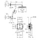 34871000 GRT THM Душова система на 2 виходи,квадратна, 250 T THM Душова система на 2 виходи,квадратна, 250  Grohe