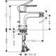 Смеситель для биде Hansgrohe Rebris E с донным клапаном (72211670)