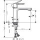 Змішувач для умивальника Hansgrohe Rebris S 110 (72517000)