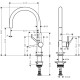 Змішувач для кухні Hansgrohe Talis M54 (72804000)