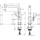 Змішувач одноважільний для кухні Hansgrohe Talis M54 (72840800)