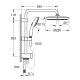 TEMPESTA SYSTEM FLEX душова система250 , без змішувача, колір хром, GROHE (26675001)