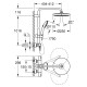 QuickFix Vitalio Start 250 Душова система з термостатом для настінного монтажу (26677001) GROHE