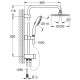 Quickfix Vitalio Start 200 Душова система Flex із перемикачем настінного монтажу (26991001) GROHE