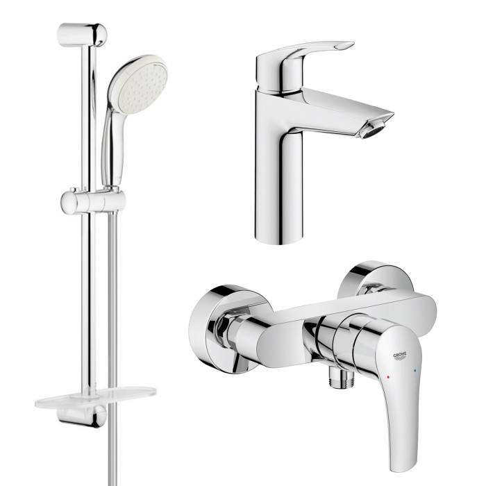 Grohe Набор смесителей для ванны Eurosmart + New Tempesta 100 (UA123244M0)