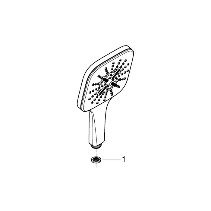 RAINSHOWER Smartactive Cube 130 ручний душ, 3 режими струменя, GROHE (26550000)