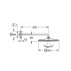 Верхній душ із душовим кронштейном Grohe Rainshower 310 Mono Cube 422 мм 1 режим струменя (26563000)