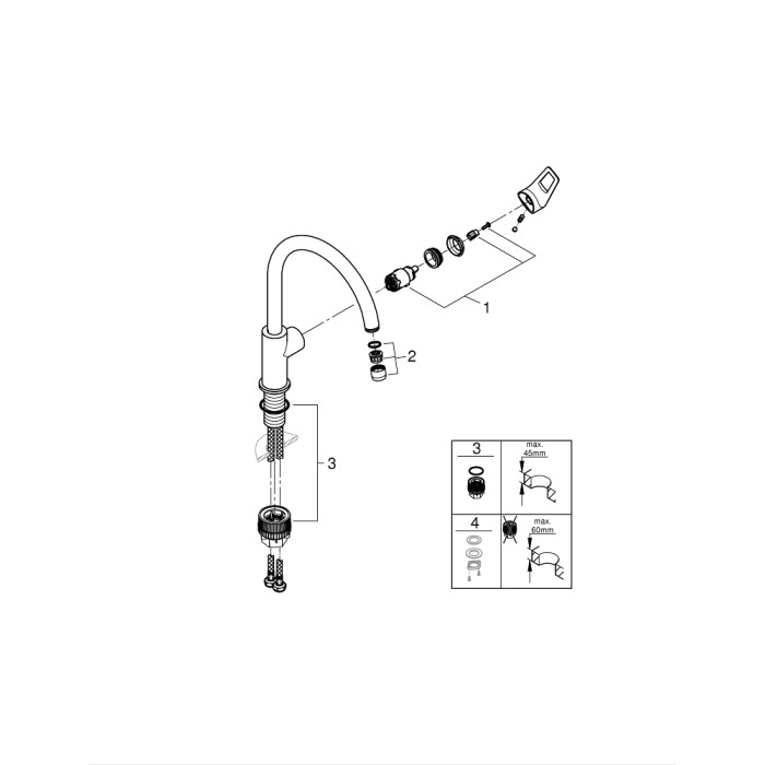 Змішувач для мийки Grohe Bauloop L-size  (31232001)