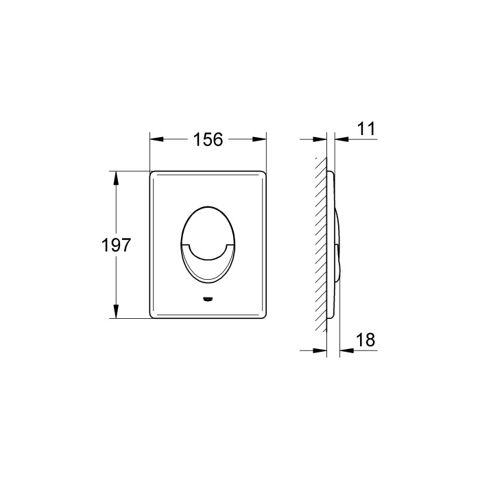 38505000 Кран Skate Air Вертикальная кнопка Grohe (38505000)