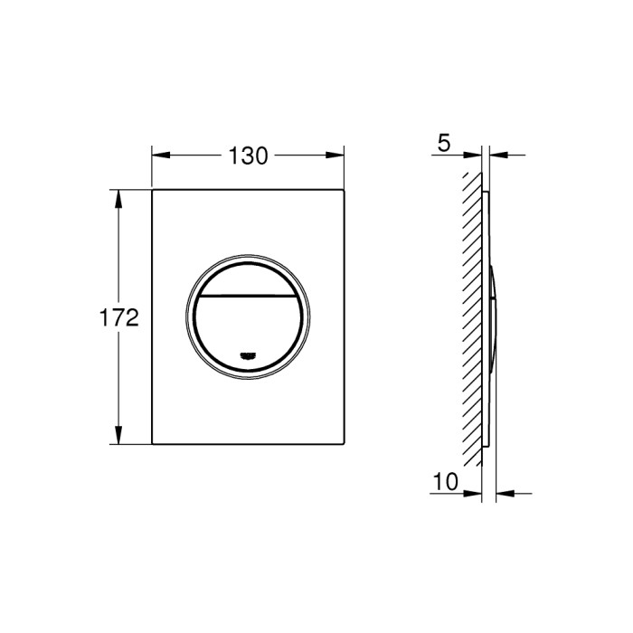 Nova Cosmopolitan Клавіша змиву (колір-хром), GROHE (37601000)