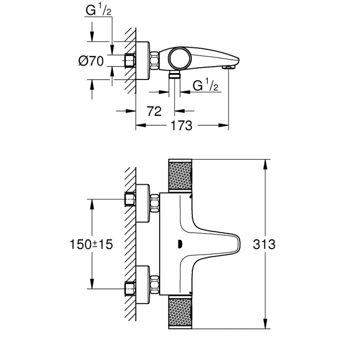 QuickFix Precision Feel Термостат для ванни  (34788000)