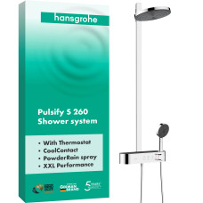 Душова система з термостатом Hansgrohe Pulsify Showerpipe 260 (24240000)