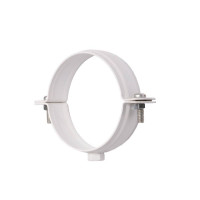 KVADO Хомут для кріплення труб d86-L160, білий 