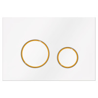 Кнопка змиву CIRCLE, 3/6, білий-золото (GPX2240108)