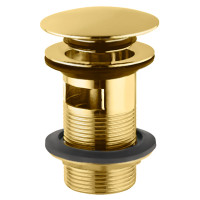 Злив д/раковини Click-Clack, з переливом, золото (ALD-GLD-729)