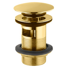Злив д/раковини Click-Clack, з переливом, золото (ALD-GLD-729)