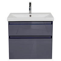 Аквародос Шафка ЕЛІТ 70+раковина ЕЛІТ 70, графіт глянець, підвісна (11278)