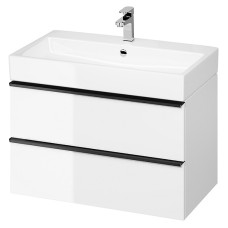 Шафка VIRGO 80 під раковину MODUO/CREA/COMO/80 (ручки чорн), біла (S522-025)