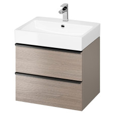 Шафка VIRGO 60 під раковину MODUO/CREA/COMO/COLOUR/CITY/INVERTO 60 (ручки чорн), сіра (S522-021)