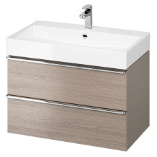 Шафка VIRGO 80 під раковину MODUO/CREA/COMO 80 (ручки хром), сіра (S522-028)