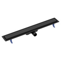 Трап д/душу лінійний TAKO 80 з двосторон. решіткою, чорний (S907-019)