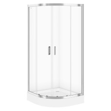 Душова кабіна CERSANIT Arteco 90/90/190 напівкругла, прозоре скло, без піддону (S157-002)