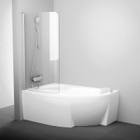Шторки для ванны CVSK1-140/150 L Полир.алюм. (Transparent) (7QLM0C00Y1)